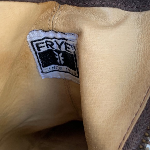 Frye Renee Seam Short Ankle Bootie Distressed Size 8.5 Western Brown Boots - Picture 12 of 14